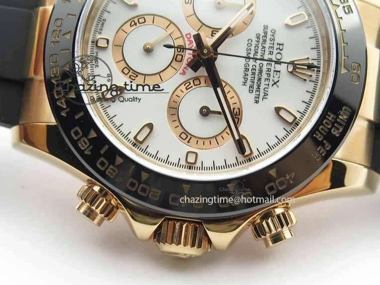 MiroTime 0110 Daytona 116515 Noob 1:1 Best Edition White Dial On Black Rubber Strap A7750 (Free Extra Strap) MultiPurpose 3739